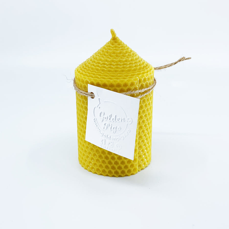 Bougie en cire d’abeille artisanale — Collection Ruche