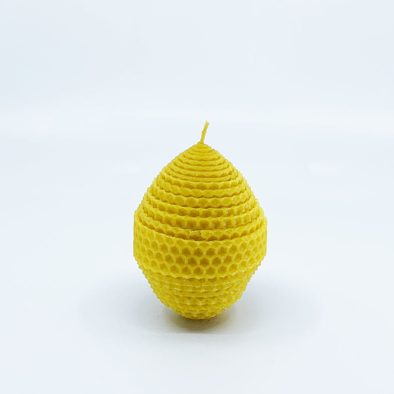 Bougie œuf artisanale en cire d’abeille — H9