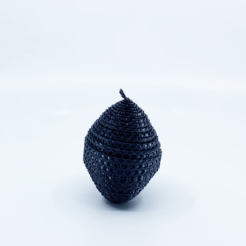 Bougie œuf artisanale en cire d’abeille — H9