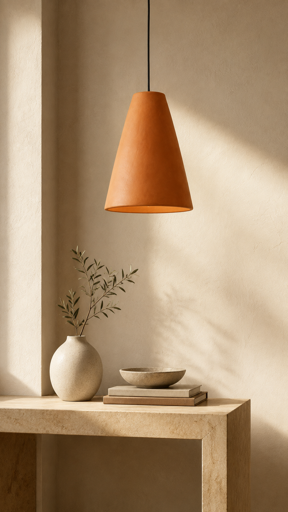 Suspension céramique Organika I – ambiance intérieure minimaliste